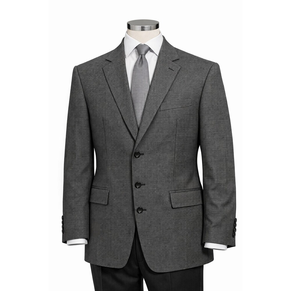 Size-Large Gianfranco Ruffini 100% Wool Blazer Gray Pattern Mens Sport Coat